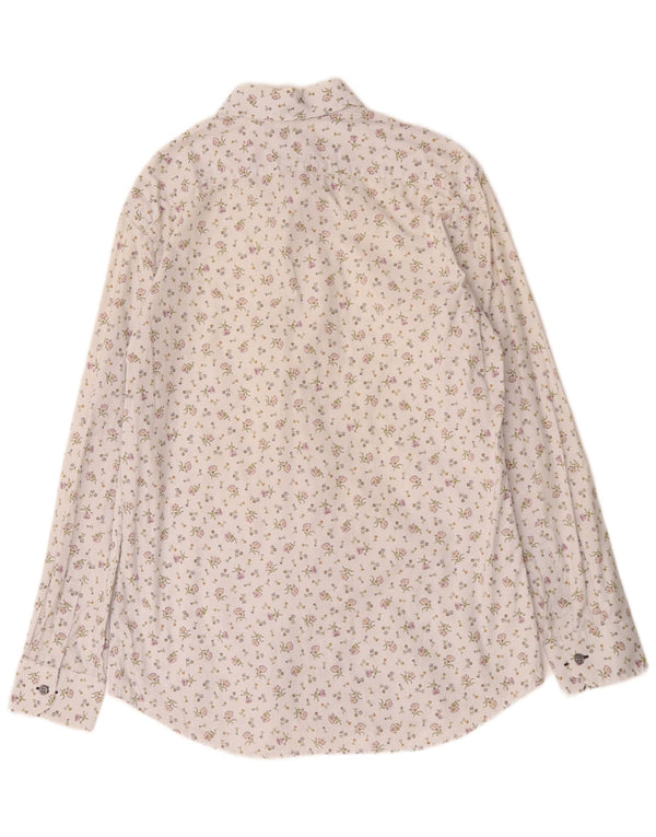 Paul Smith Mens Shirt Size 43 17 XL White Floral