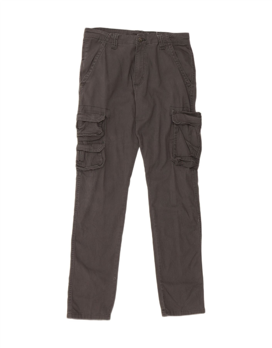 WRANGLER Mens Regular Fit Tapered Cargo Trousers W30 L32 Grey Cotton