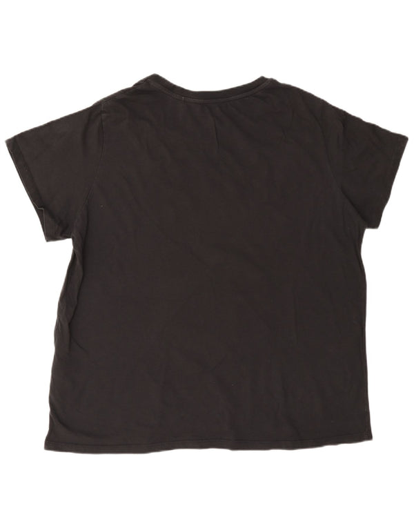 Levi's Womens Graphic T-Shirt Top UK 20 2XL Black Cotton