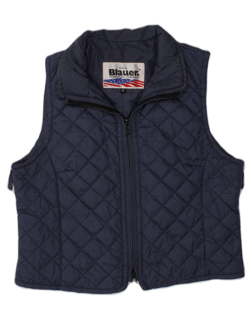 BLAUER Boys Quilted Gilet 11-12 Years Navy Blue Polyester | Vintage Blauer | Thrift | Second-Hand Blauer | Used Clothing | Messina Hembry 