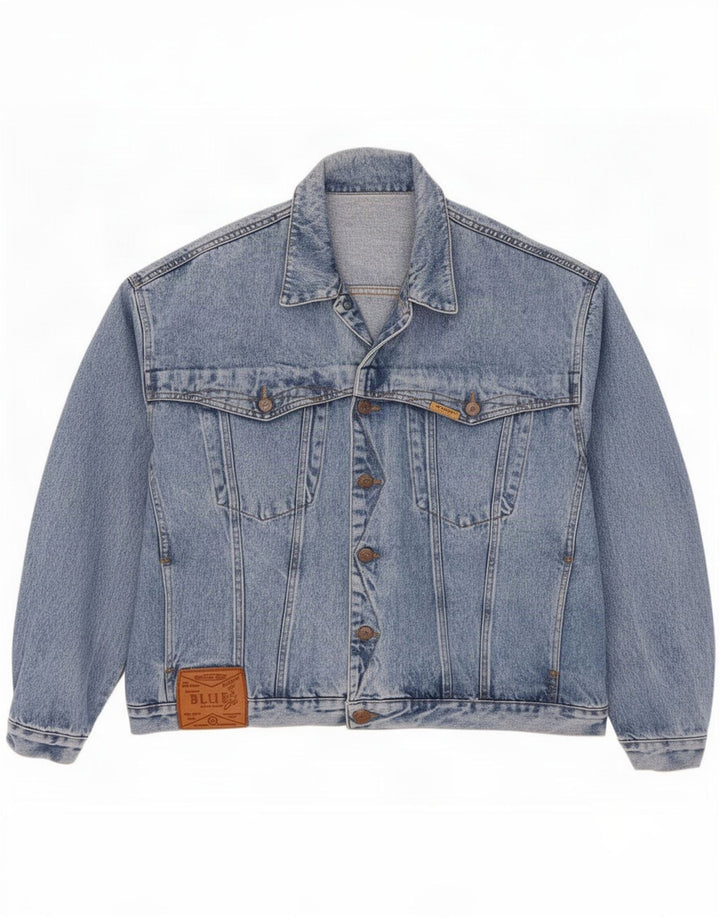 Vintage Mens Denim Jacket UK 40 Large Blue