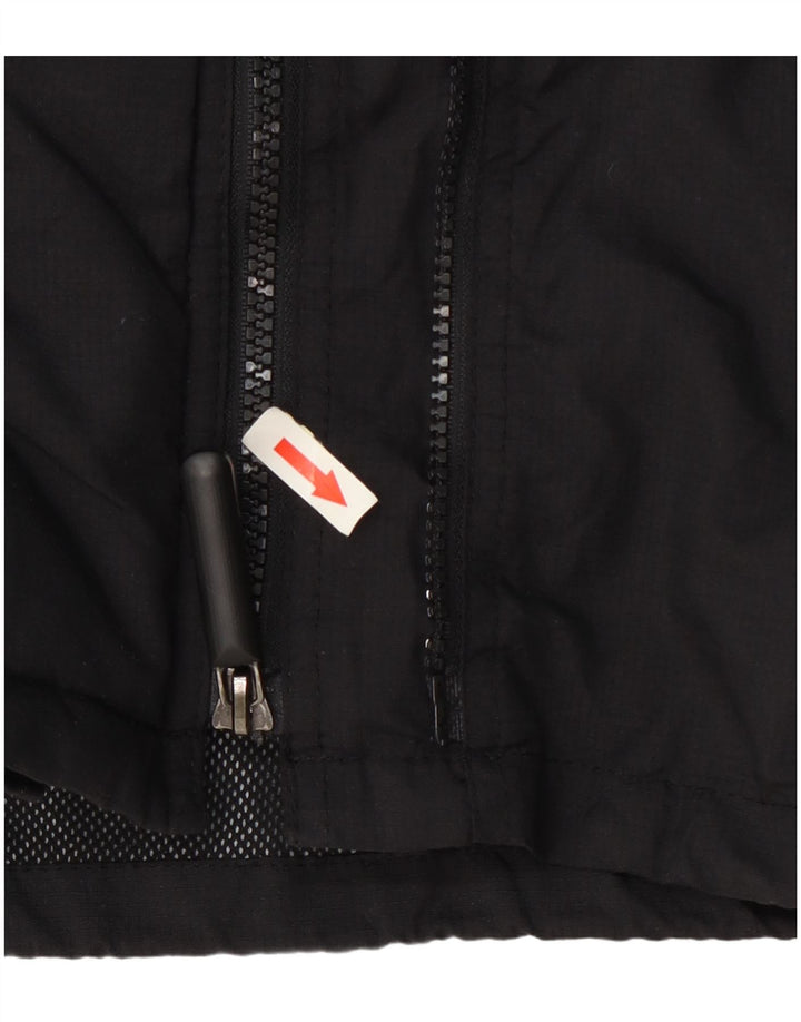 Superdry Womens Rain Jacket UK 20 2XL Black Nylon