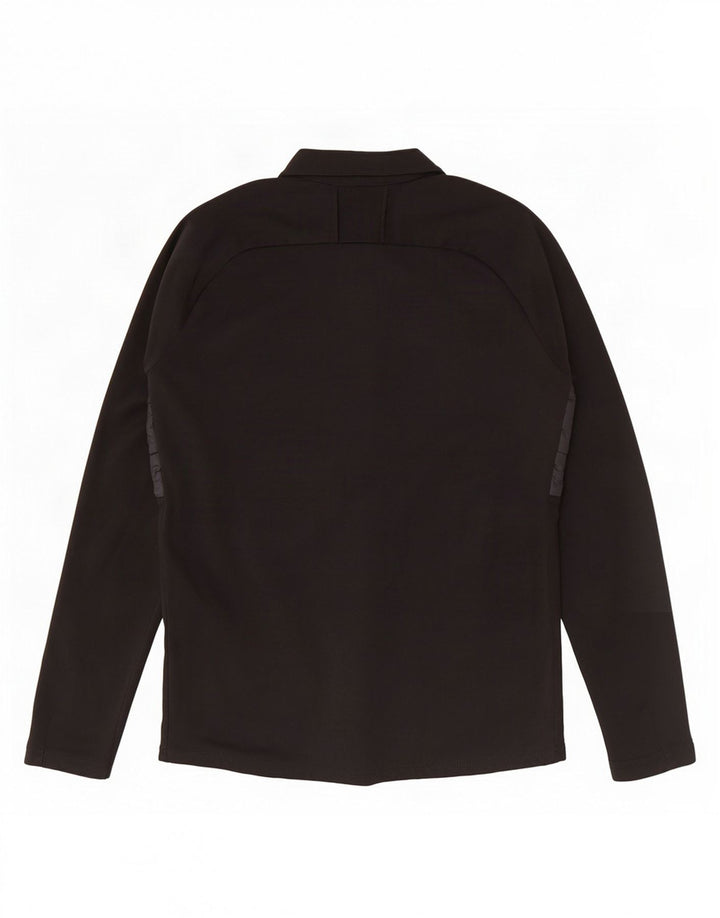 Nike Mens Dri Fit Zip Neck Pullover Tracksuit Top Small Black Colourblock