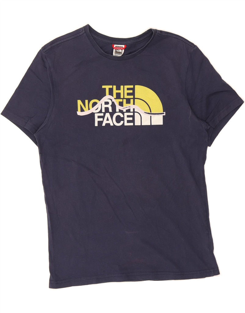 THE NORTH FACE Mens Graphic T-Shirt Top Small Navy Blue Cotton Vintage The North Face and Second-Hand The North Face from Messina Hembry 