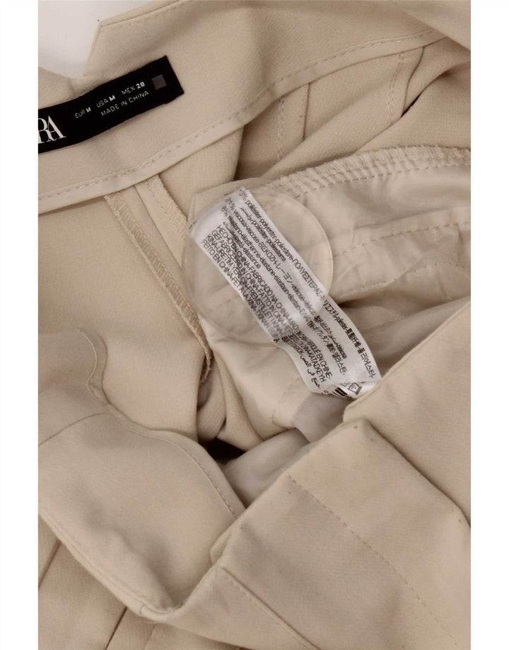 Zara Womens Tapered Suit Trousers Medium W28 L26 Off White Polyester