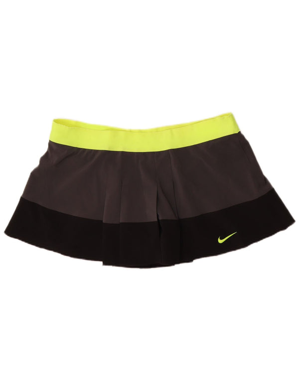 Nike Womens Dri Fit Tennis Skirt UK 18 XL Grey Colourblock