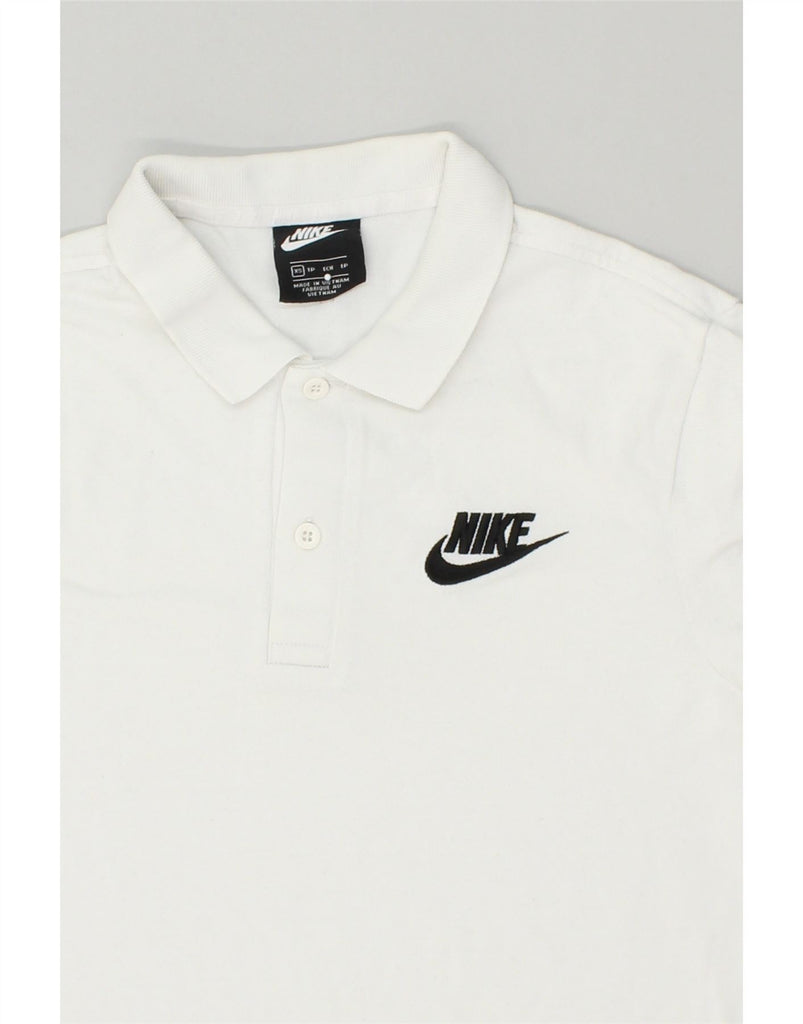 NIKE Mens Polo Shirt XS White Cotton | Vintage Nike | Thrift | Second-Hand Nike | Used Clothing | Messina Hembry 