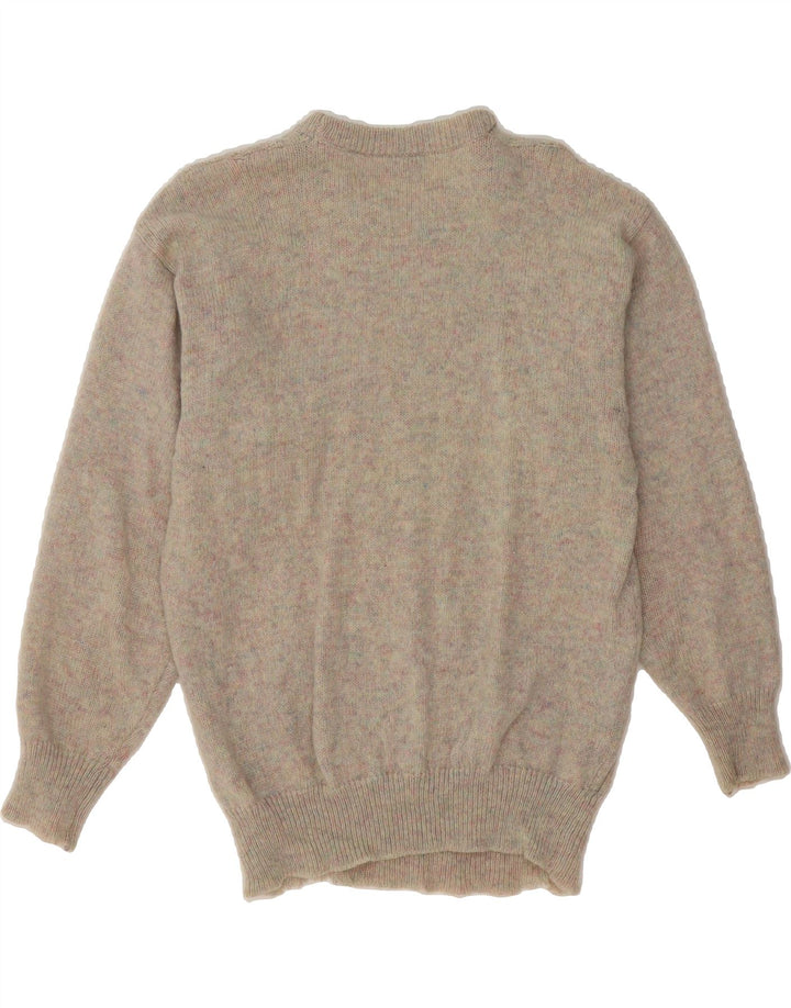 TRUSSARDI Womens Crew Neck Jumper Sweater UK 16 Large Beige Vintage Trussardi and Second-Hand Trussardi from Messina Hembry 
