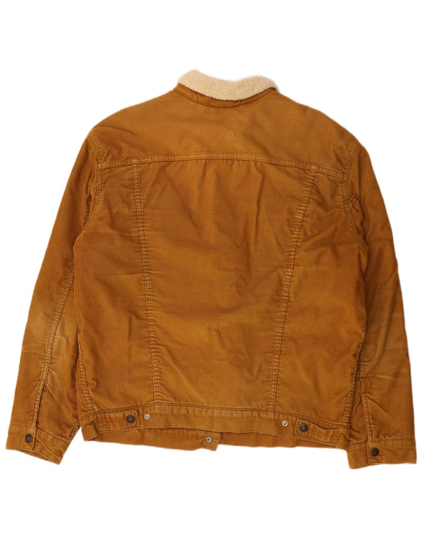 Levi's Mens Sherpa Corduroy Jacket UK 42 XL Brown Cotton
