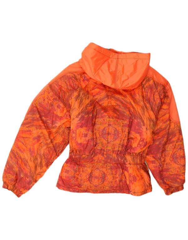 Colmar Womens Hooded Hooded Ski Jacket IT 44 Medium Orange Tie Dye