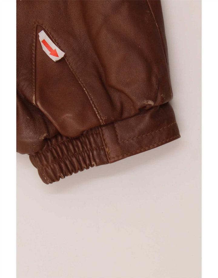 Vintage Mens Leather Jacket UK 40 Large Brown