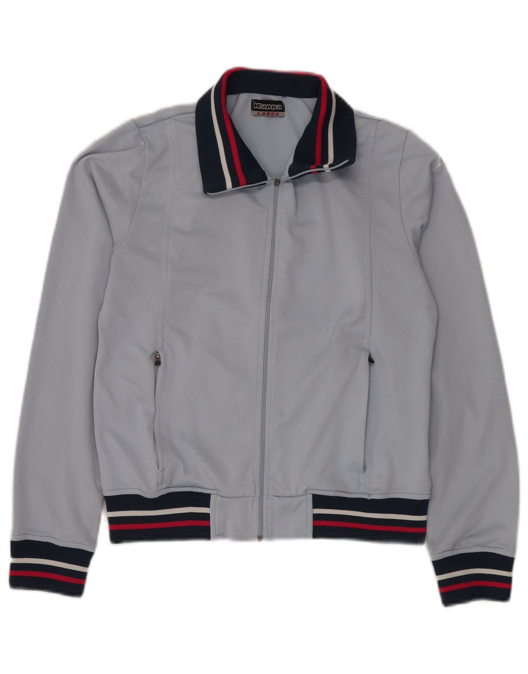 KAPPA Womens Tracksuit Top Jacket UK 14 Large Blue Colourblock Polyester