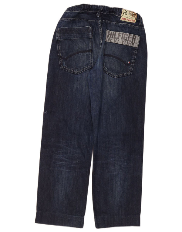 Tommy Hilfiger Boys Graphic Straight Jeans 15-16 Years W30 L24 Blue Cotton