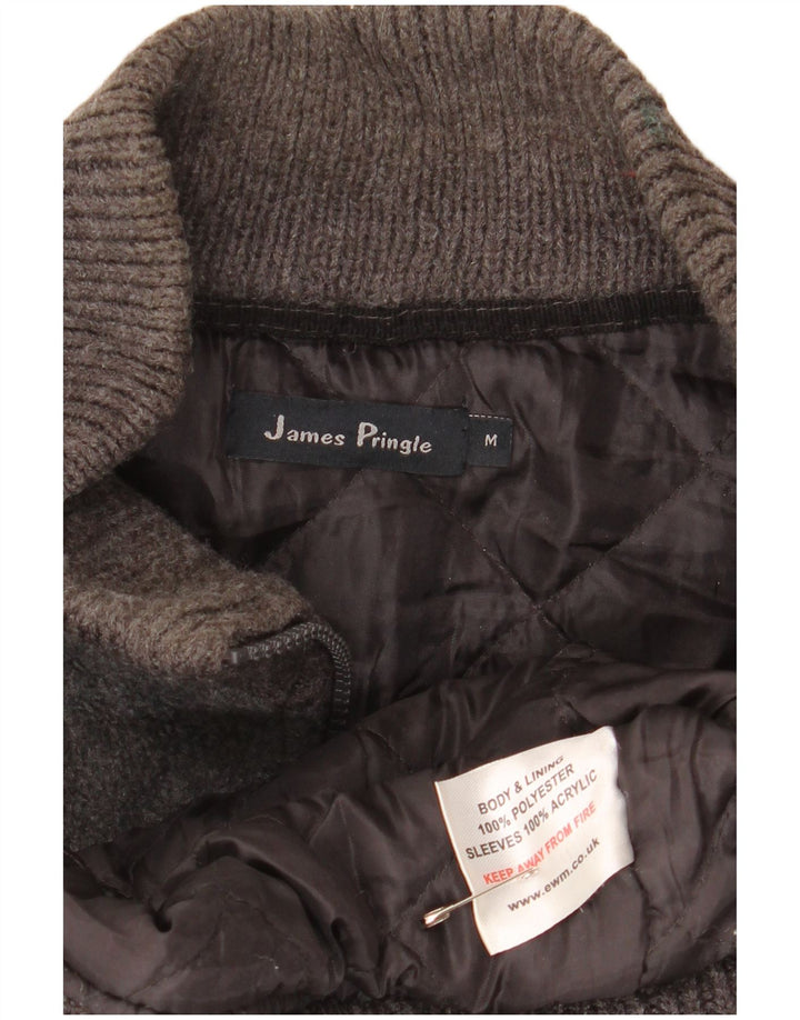 James Pringle Mens Zip Regular Fit Fleece Jacket UK 38 Medium Grey