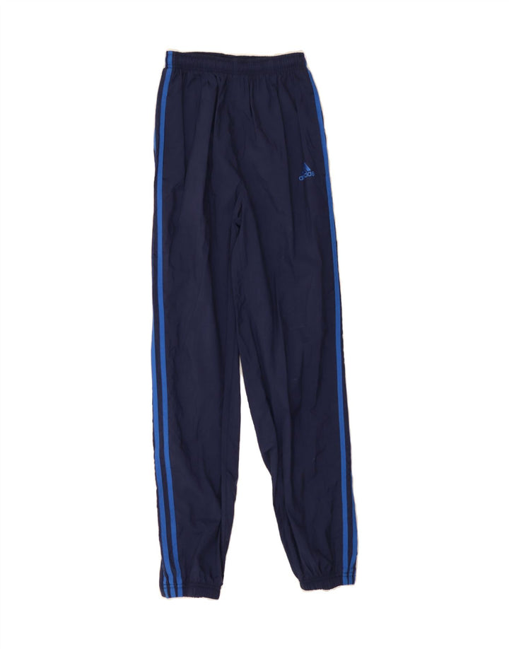 ADIDAS Mens Tracksuit Trousers Joggers Small  Navy Blue Vintage Adidas and Second-Hand Adidas from Messina Hembry 