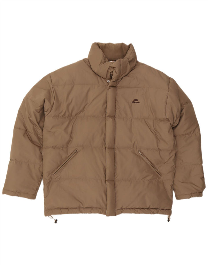 Ellesse Mens Padded Jacket UK 40 Large Beige Polyester