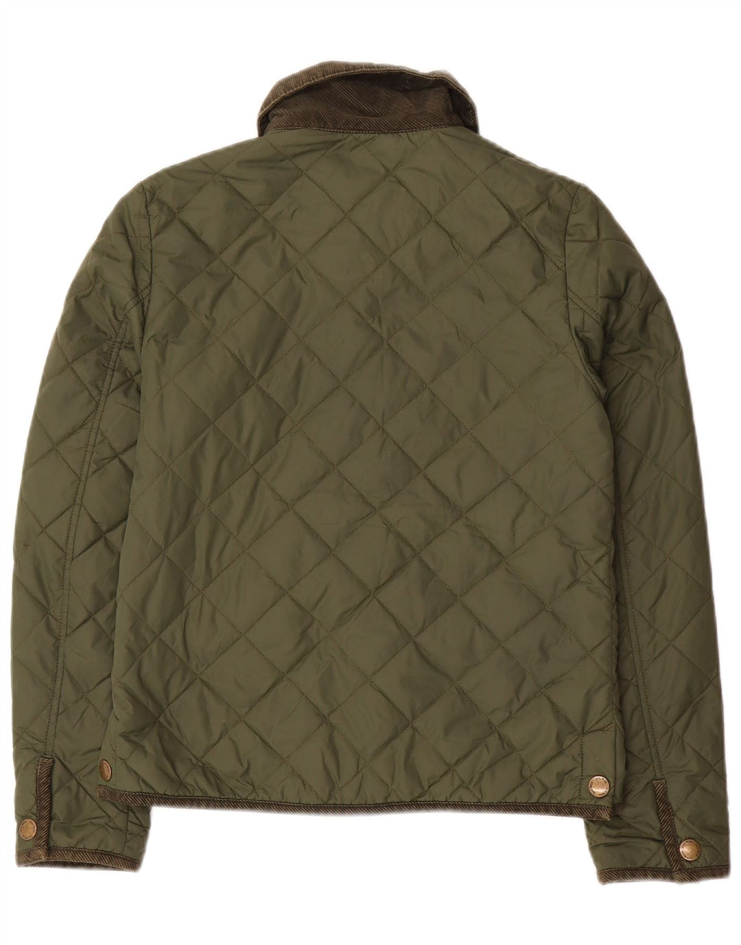 JACK WILLS Womens Quilted Jacket UK 8 Small Khaki Nylon