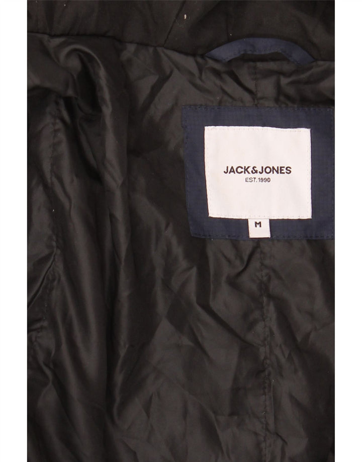 Jack & Jones Mens Hooded Windbreaker Jacket UK 38 Medium Navy Blue