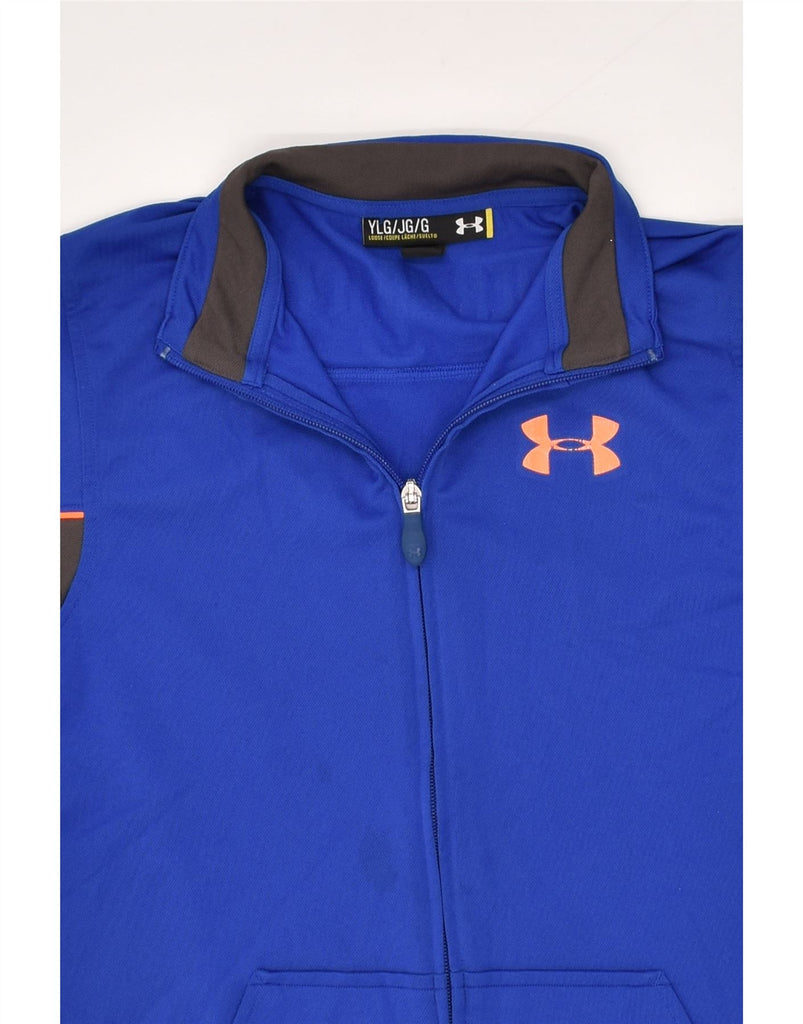 UNDER ARMOUR Boys Graphic Tracksuit Top Jacket 11-12 Years Large Blue | Vintage Under Armour | Thrift | Second-Hand Under Armour | Used Clothing | Messina Hembry 