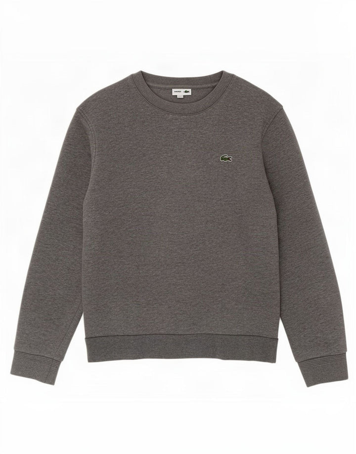 Lacoste Mens Sweatshirt Jumper Size 4 Medium Grey Cotton