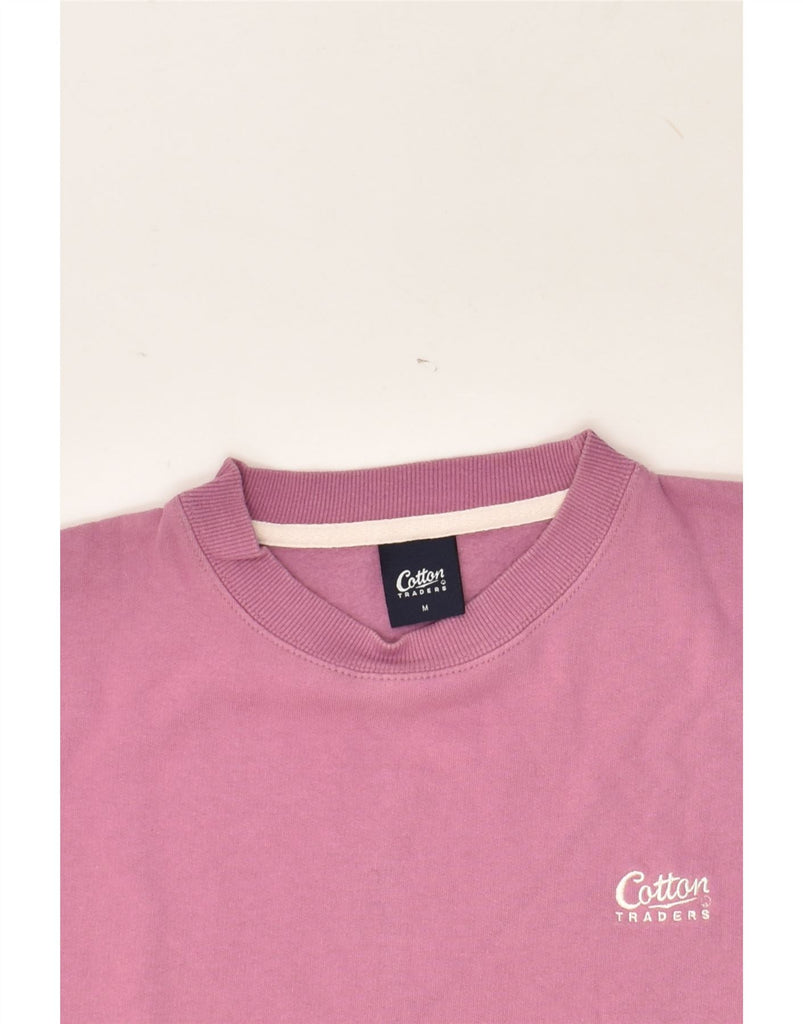 COTTON TRADERS Mens Sweatshirt Jumper Medium Pink Cotton | Vintage Cotton Traders | Thrift | Second-Hand Cotton Traders | Used Clothing | Messina Hembry 