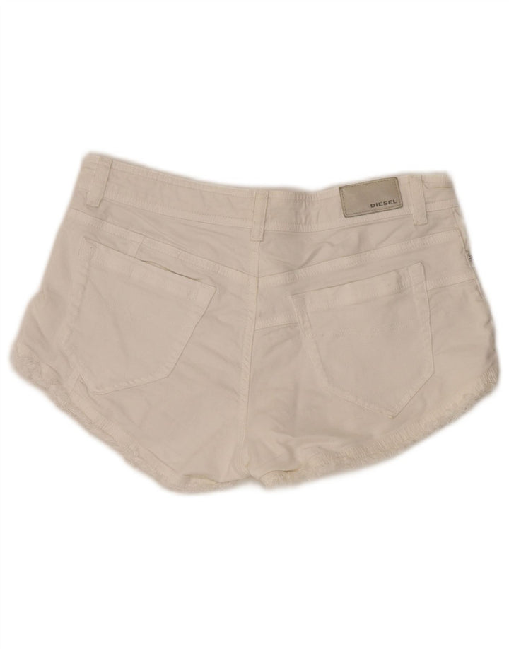Diesel Womens Denim Shorts W28 Medium White