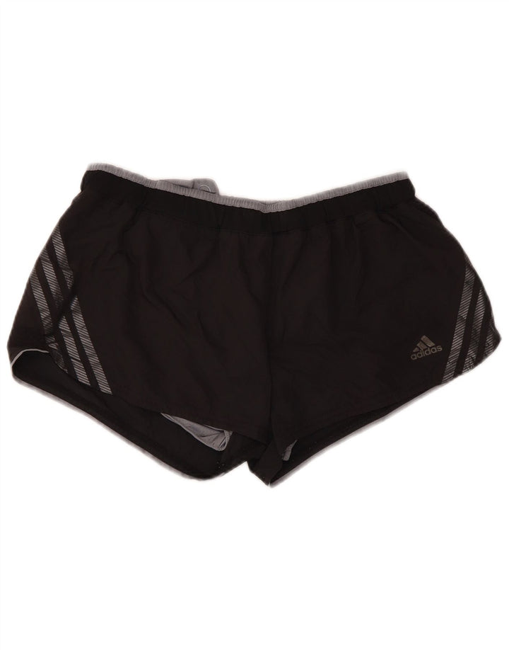 Adidas Womens Climacool Sport Shorts UK 12 Medium Black Polyester