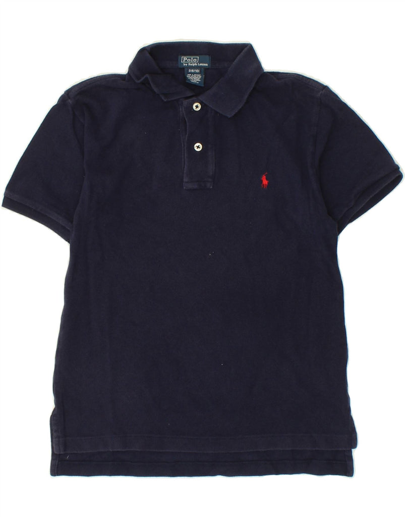 POLO RALPH LAUREN Boys Polo Shirt 8-9 Years Small Navy Blue Cotton | Vintage Polo Ralph Lauren | Thrift | Second-Hand Polo Ralph Lauren | Used Clothing | Messina Hembry 