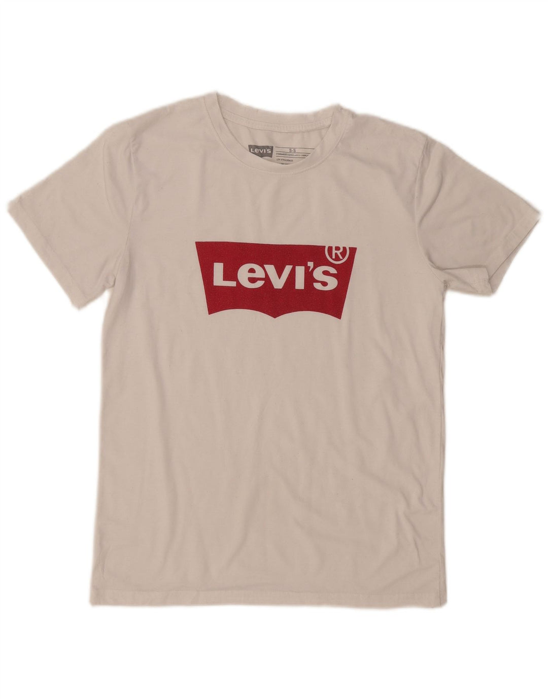 LEVI'S Womens Coupe Standard Graphic T-Shirt Top UK 10 Small White