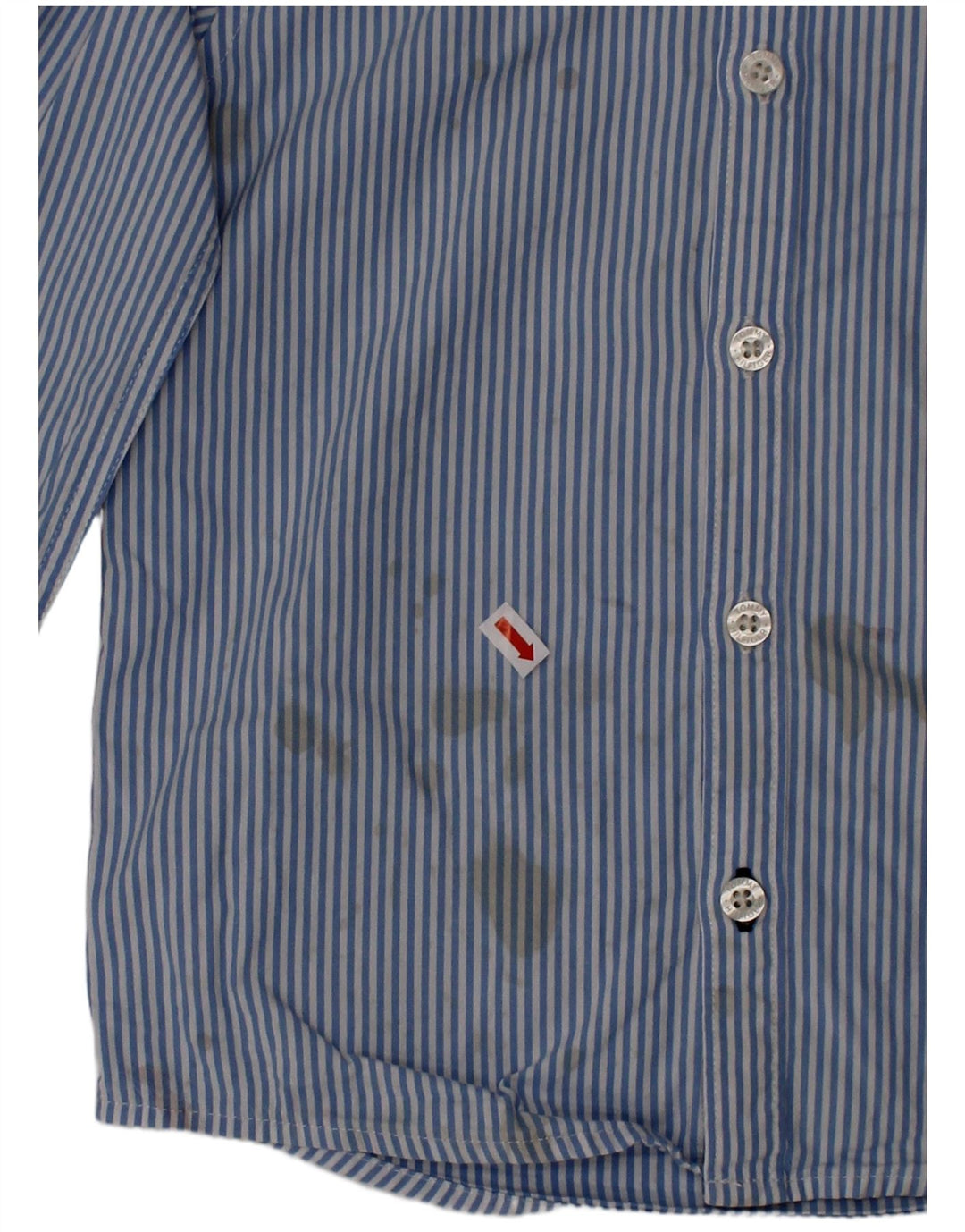 TOMMY HILFIGER Boys Shirt 6-7 Years Blue Striped Cotton