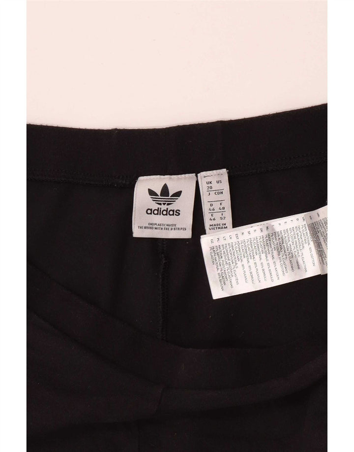 Adidas Womens Leggings UK 20 2XL Black Cotton