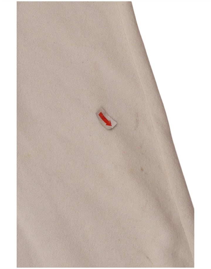 TULTEX Womens Graphic Sweatshirt Jumper UK 16 Large White Cotton