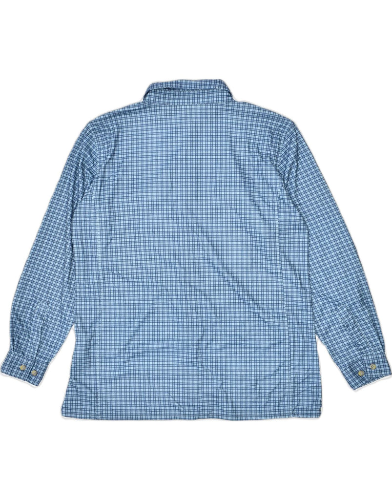 VINTAGE Womens Shirt UK 16 Large Blue Check Polyester | Vintage | Thrift | Second-Hand | Used Clothing | Messina Hembry 