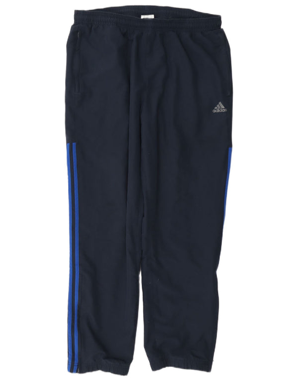 Adidas Mens Tracksuit Trousers Joggers Large Navy Blue Polyester