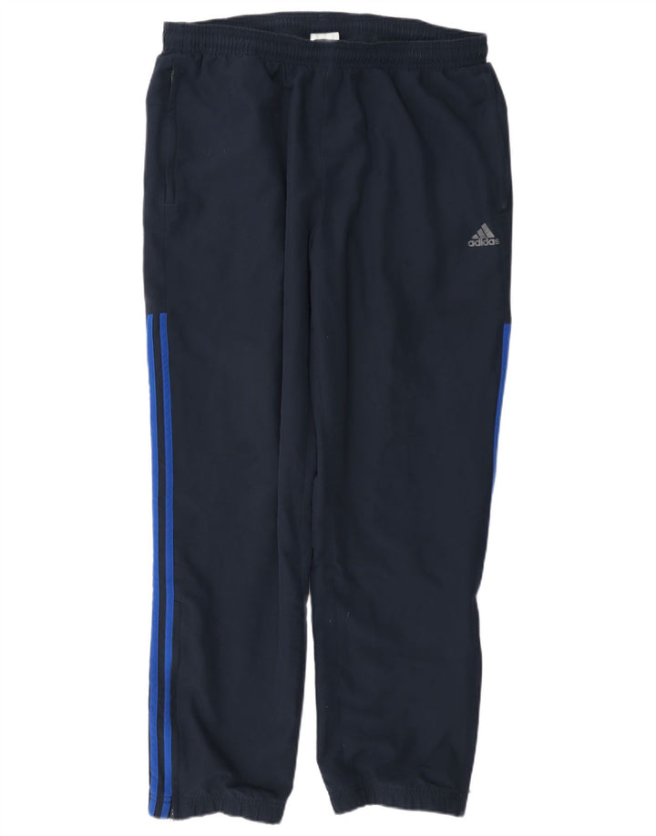 Adidas Mens Tracksuit Trousers Joggers Large Navy Blue Polyester