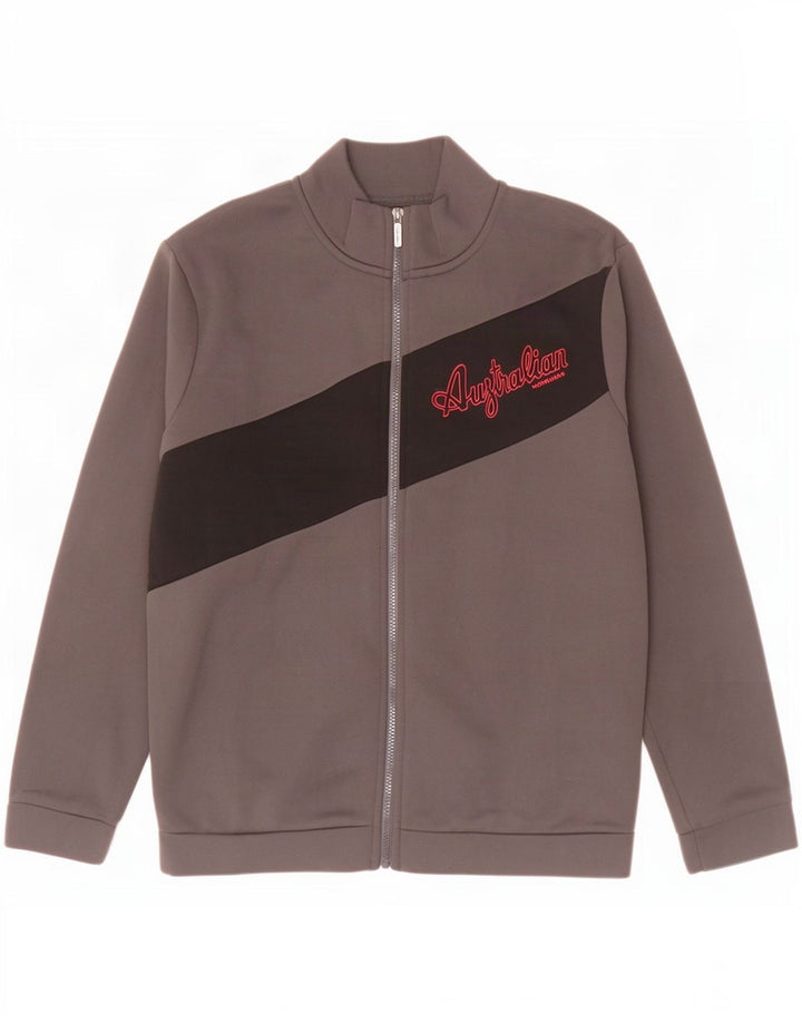 AUSTRALIAN L'ALPINA Mens Tracksuit Top Jacket Large Grey Colourblock