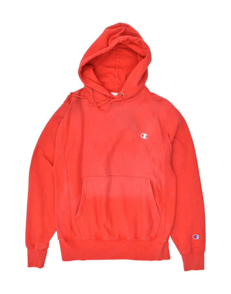 CHAMPION Mens Reverse Weave Hoodie Jumper Small Red Cotton | Vintage Champion | Thrift | Second-Hand Champion | Used Clothing | Messina Hembry 