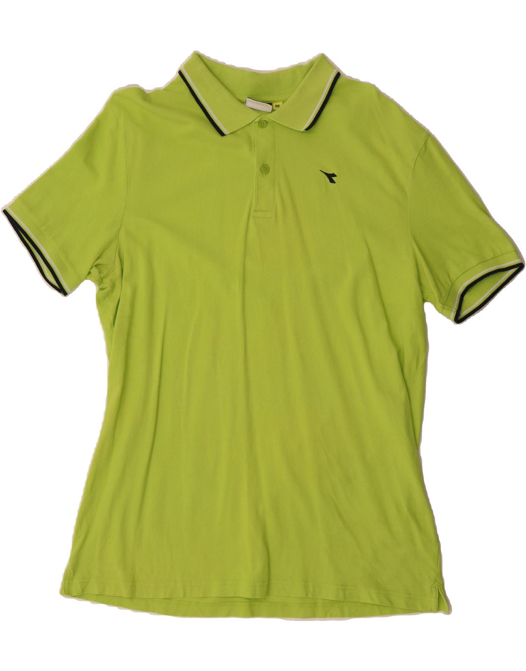 DIADORA Mens Polo Shirt 2XL Green Cotton Vintage Diadora and Second-Hand Diadora from Messina Hembry 