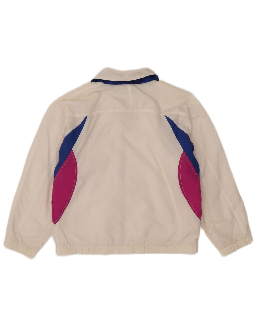 Ellesse Womens Tracksuit Top Jacket UK 14 Medium White Colourblock Nylon