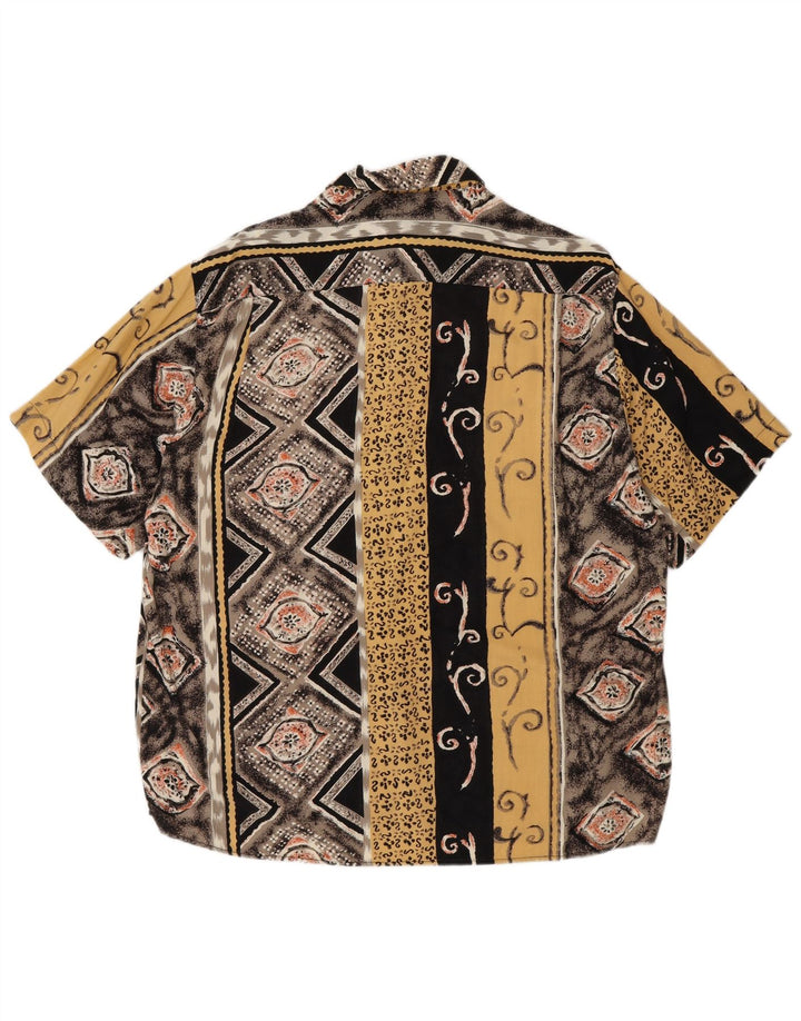 Cotton Club Mens Abstract Pattern Short Sleeve Shirt Large Multicoloured