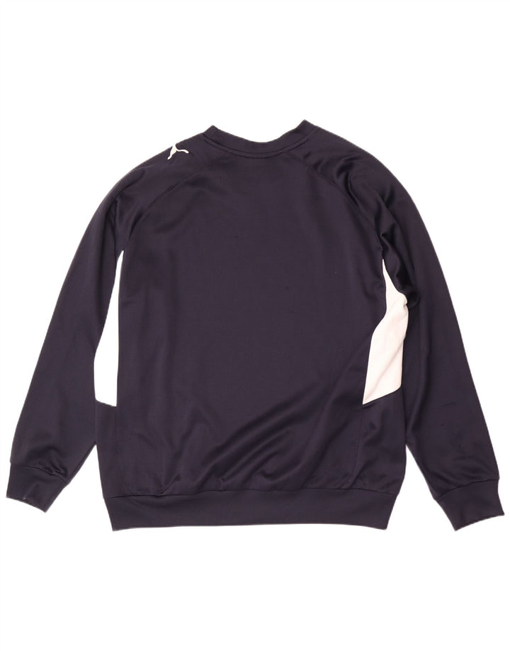 Puma Mens Sweatshirt Jumper XL Navy Blue Colourblock Polyester