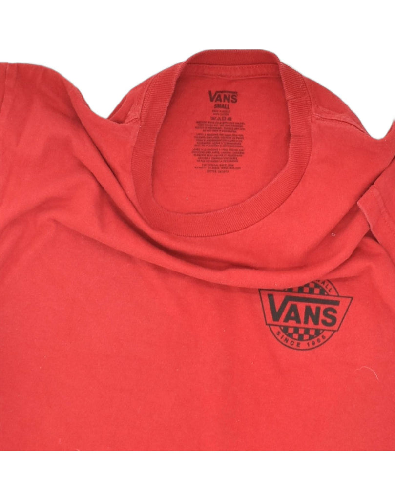 VANS Mens Graphic T-Shirt Top Small Red Cotton | Vintage Vans | Thrift | Second-Hand Vans | Used Clothing | Messina Hembry 