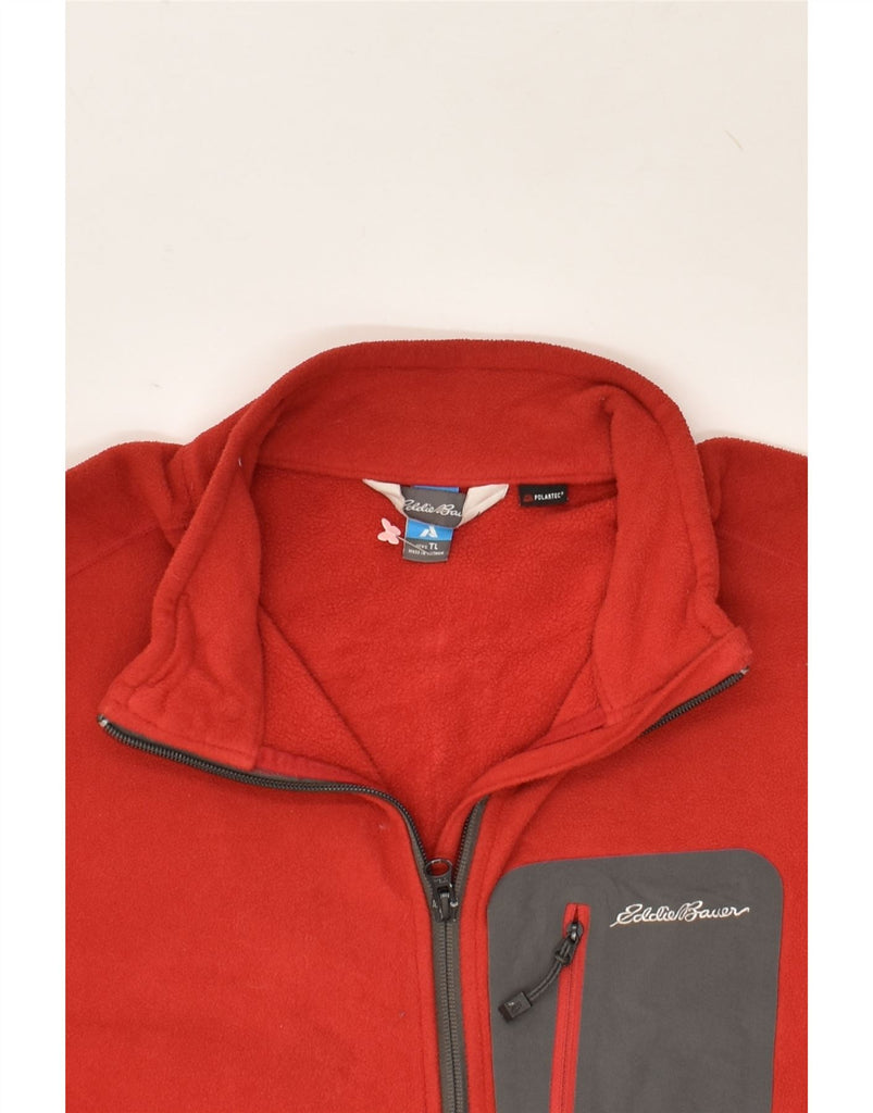 EDDIE BAUER Mens Fleece Jacket UK 40 Large Orange Polyester | Vintage Eddie Bauer | Thrift | Second-Hand Eddie Bauer | Used Clothing | Messina Hembry 