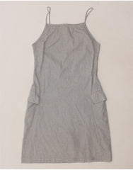 DKNY Girls Sleeveless A-Line Dress 15-16 Years Grey Cotton