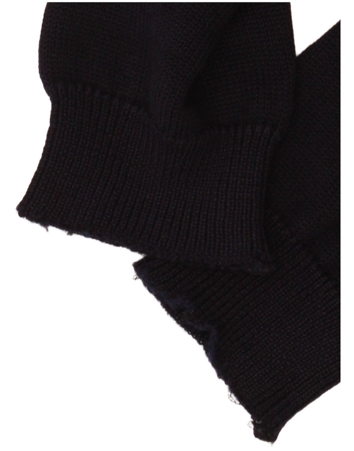 Navigare Mens Crew Neck Jumper Sweater Large Navy Blue Argyle/Diamond