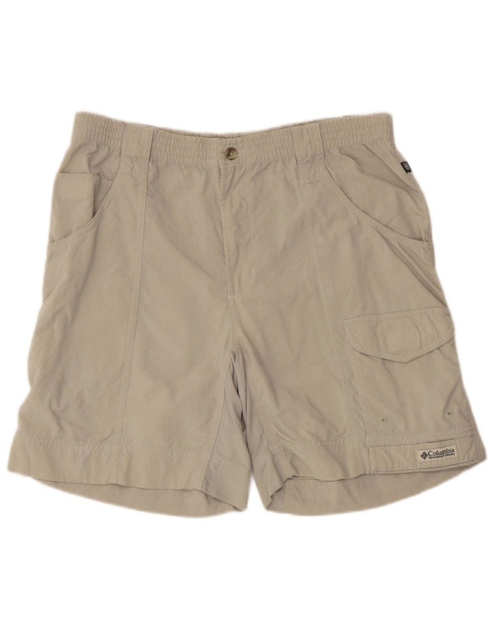 Columbia Mens Cargo Shorts Medium W32  Beige Nylon