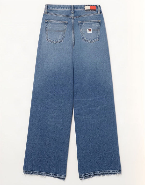 Tommy Hilfiger Womens Claire High Waist Wide Leg Jeans W28 L32 Blue Cotton