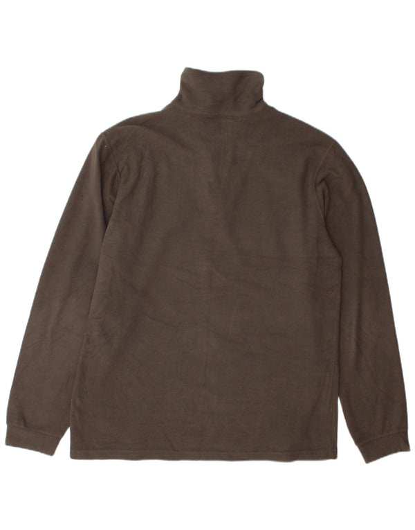 Champion Mens Zip Neck Fleece Jumper Large Grey