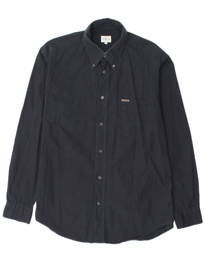 Calvin Klein Jeans Mens Shirt Large Black Cotton