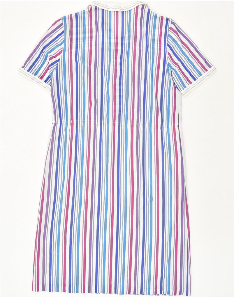 VINTAGE Womens Shirt Dress UK 14 Medium Multicoloured Striped | Vintage Vintage | Thrift | Second-Hand Vintage | Used Clothing | Messina Hembry 